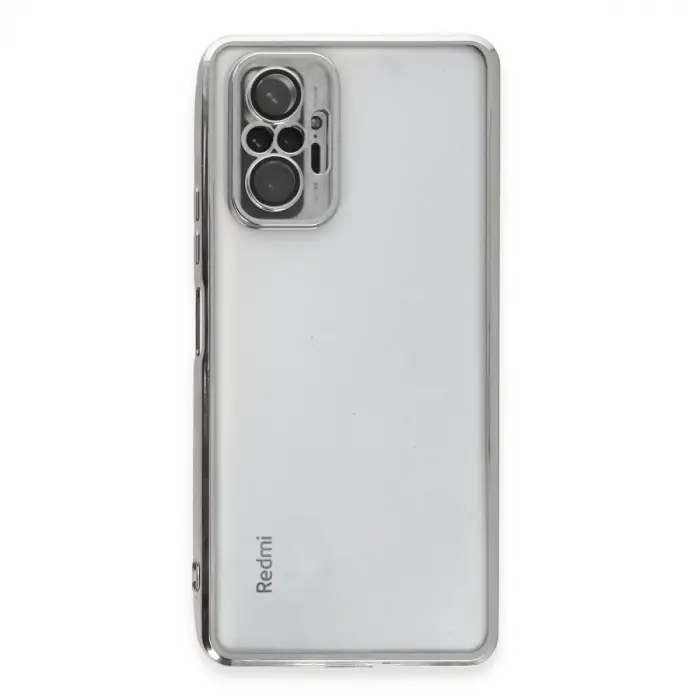 Redmi Note 10 Pro Kılıf Razer Lensli Silikon - Gümüş