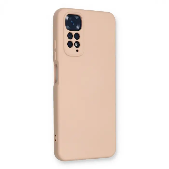 Redmi Note 11 Kılıf Nano içi Kadife Silikon - Pudra