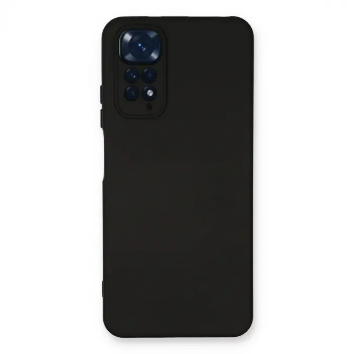 Redmi Note 11 Kılıf Nano içi Kadife Silikon - Siyah