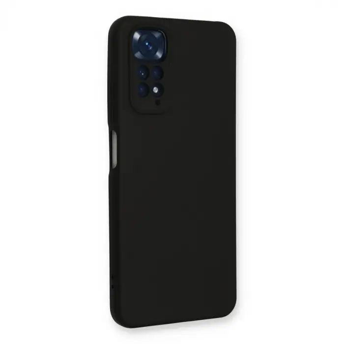 Redmi Note 11 Kılıf Nano içi Kadife Silikon - Siyah