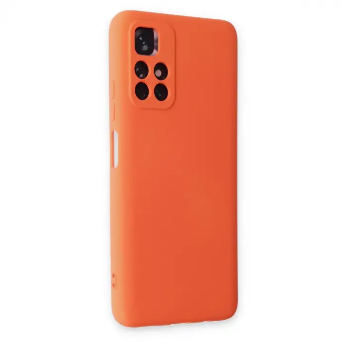 Redmi Note 11T Kılıf Nano içi Kadife Silikon - Turuncu