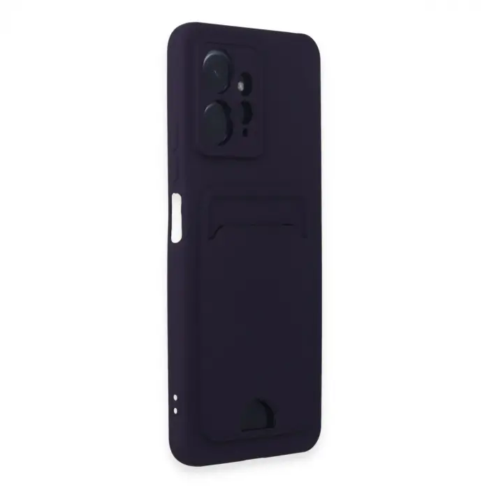 Redmi Note 12 4G Kılıf Kelvin Kartvizitli Silikon - Derin Mor
