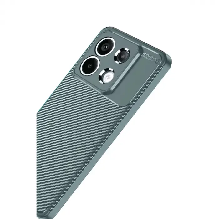 Redmi Note 13 Pro 4G Kılıf Auto Focus Karbon Kapak - Gri