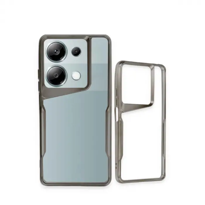 Redmi Note 13 Pro 4G Kılıf Boyi Silikon Kapak - Gümüş