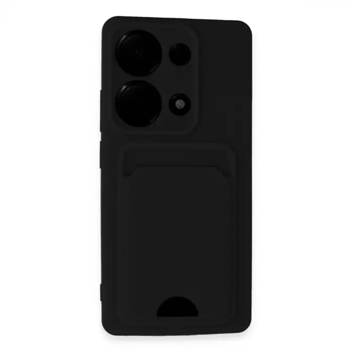 Redmi Note 13 Pro 4G Kılıf Kelvin Kartvizitli Silikon - Siyah