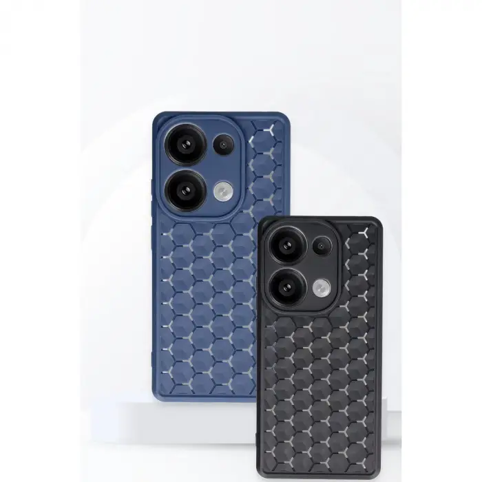 Redmi Note 13 Pro 4G Kılıf Petek Silikon Kapak - Siyah