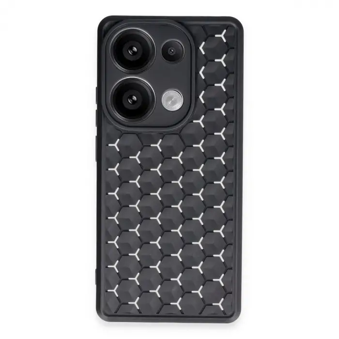 Redmi Note 13 Pro 5G Kılıf Petek Silikon Kapak - Siyah