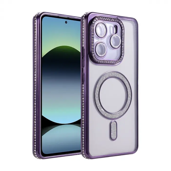 Redmi Note 14 4G Joke Simli Magneticsafe Kılıf - Derin Mor