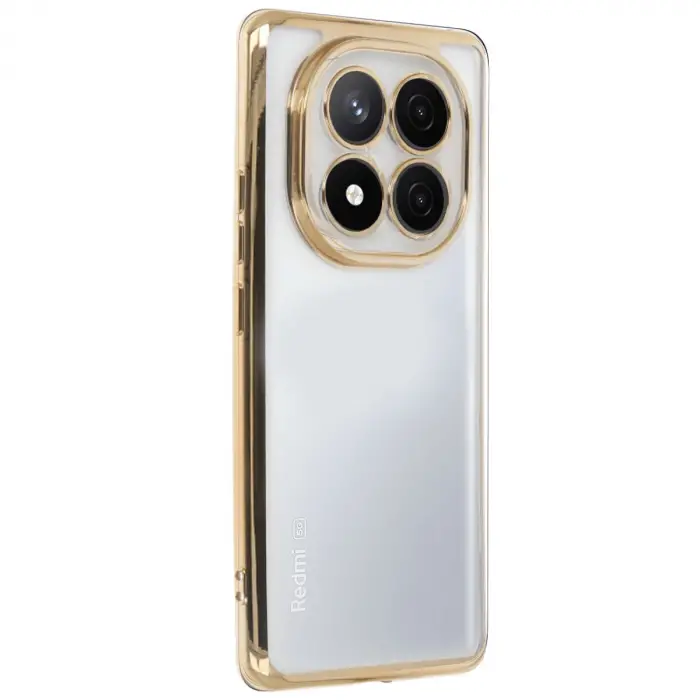Redmi Note 14 Pro 4G Kılıf Razer Lensli Silikon - Gold