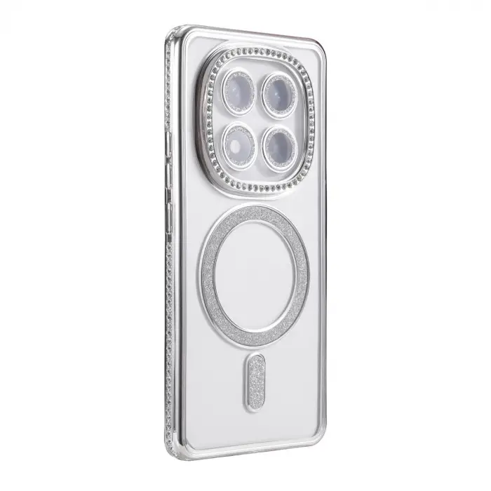 Redmi Note 14 Pro 5G Joke Simli Magneticsafe Kılıf - Gümüş