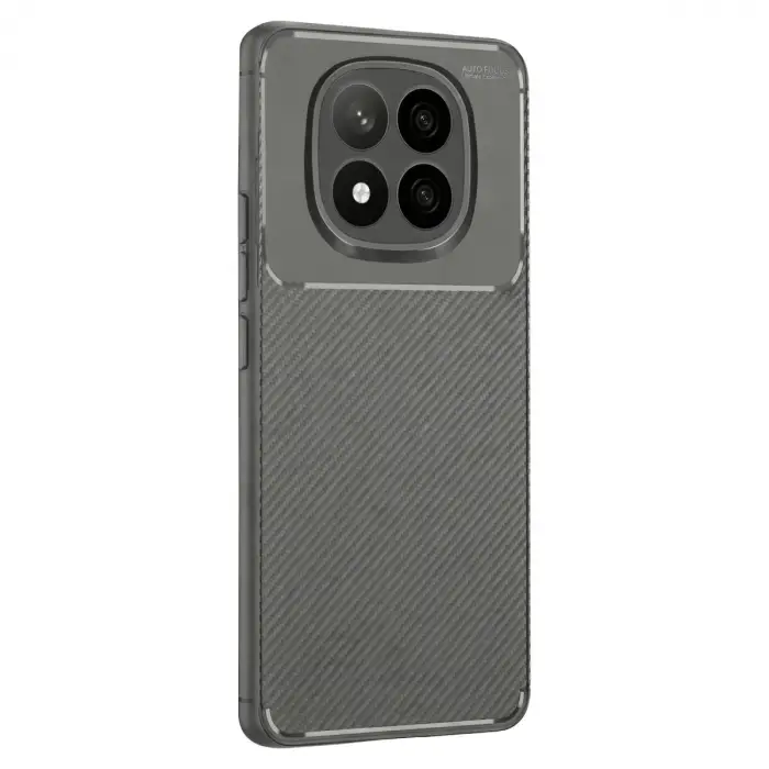 Redmi Note 14 Pro Plus Kılıf Auto Focus Karbon Kapak - Gri
