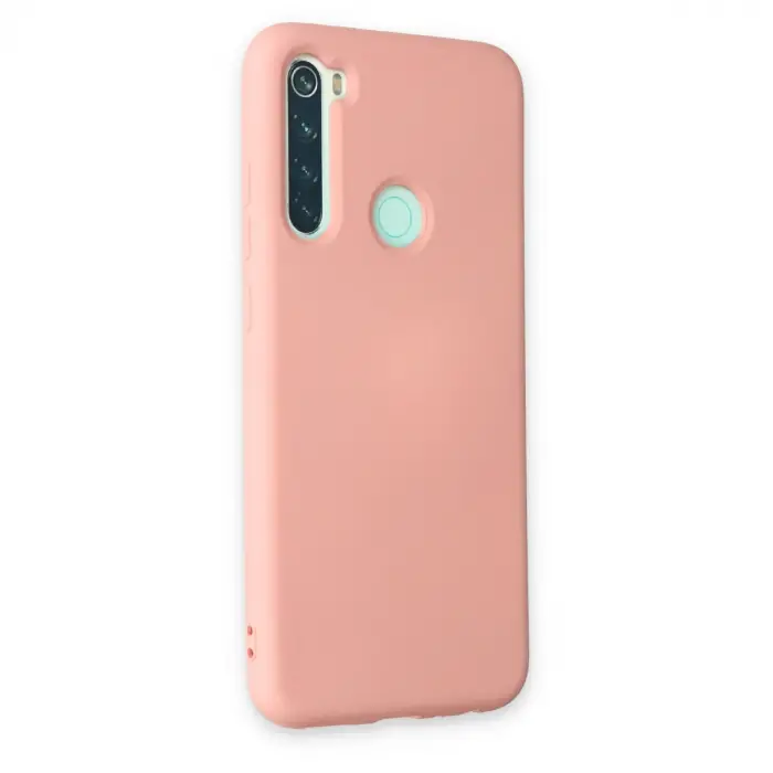 Redmi Note 8 Kılıf Nano içi Kadife Silikon - Pudra