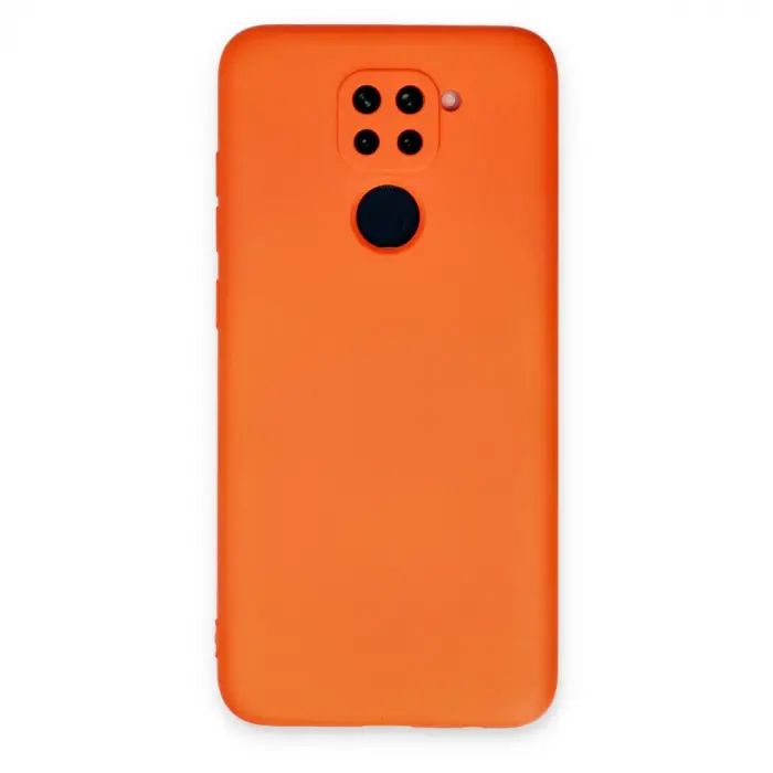 Redmi Note 9 Kılıf Nano içi Kadife Silikon - Turuncu