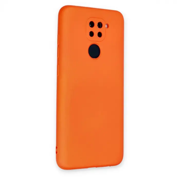 Redmi Note 9 Kılıf Nano içi Kadife Silikon - Turuncu