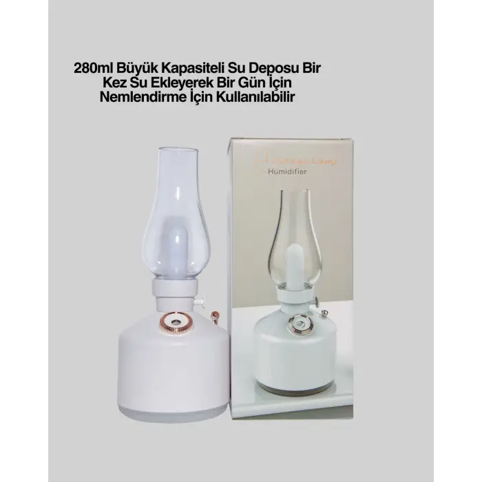 Renkli Led Işıklı Retro Gaz Lambası Aroma Terapi Mist Maker