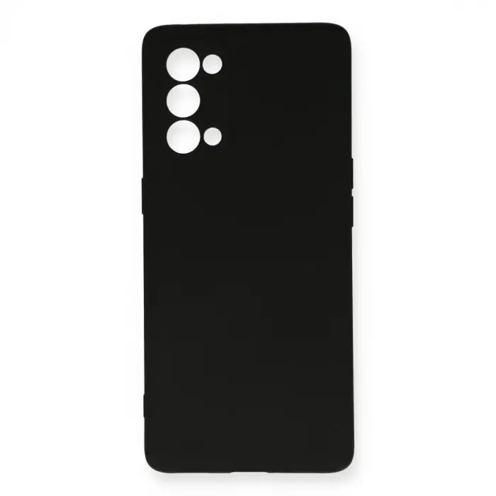 Reno 5 Kılıf Nano içi Kadife Silikon - Siyah