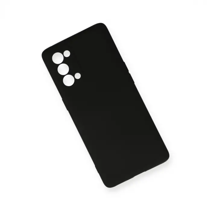 Reno 5 Pro Kılıf Nano içi Kadife Silikon - Siyah