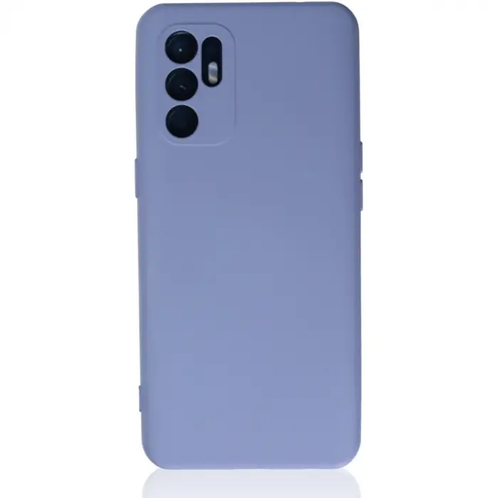 Reno 6 Kılıf Nano içi Kadife Silikon - Lila