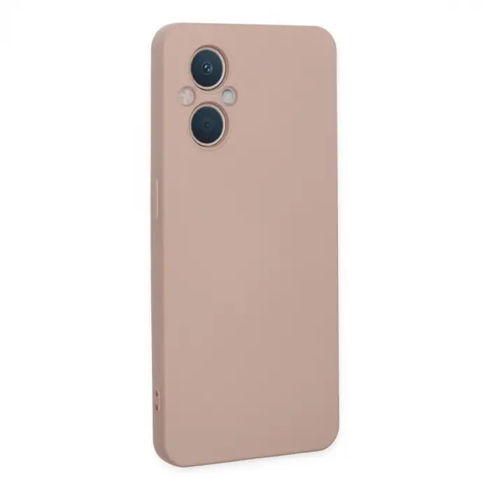 Reno 7 Lite Kılıf Nano içi Kadife Silikon - Pudra