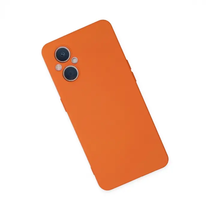 Reno 7 Lite Kılıf Nano içi Kadife Silikon - Turuncu