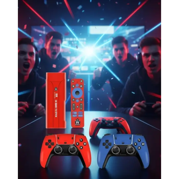 Retro Android Game Stick 64GB 10K HD Çift Kişilik Oyun Konsolu