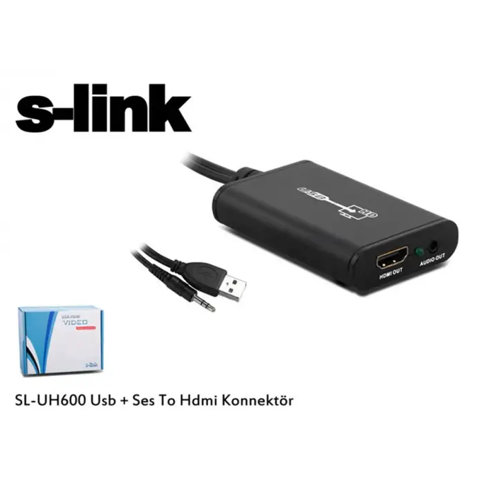 S-link SL-UH600 Usb + Ses to Hdmı Çevirici