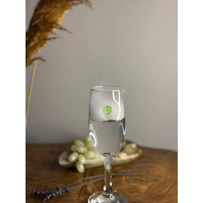 ŞAMPANYA KADEHİ GÜLEN YÜZ FİGÜRLÜ 2Lİ