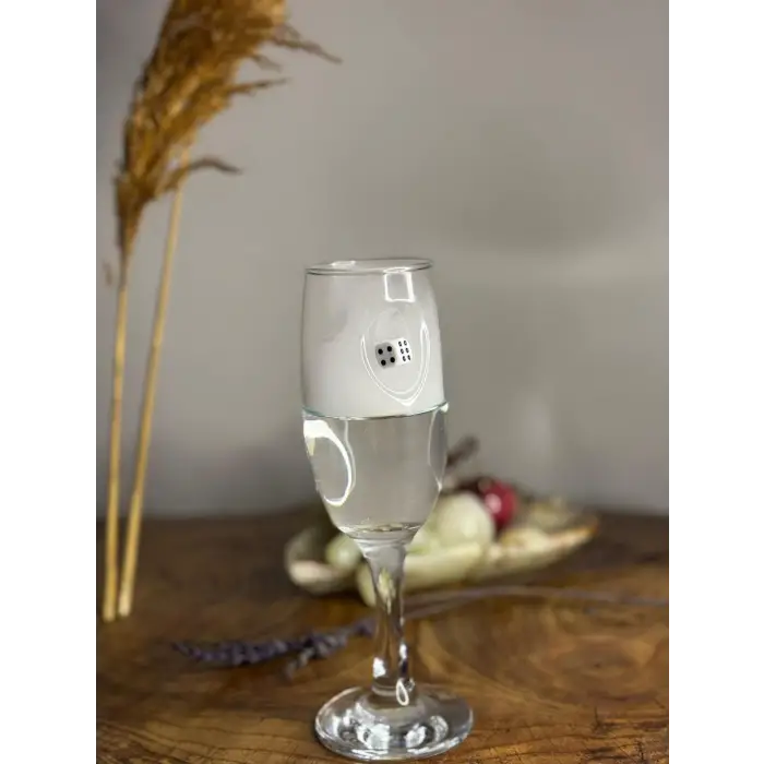 ŞAMPANYA KADEHİ ZAR FİGÜRLÜ 2Lİ