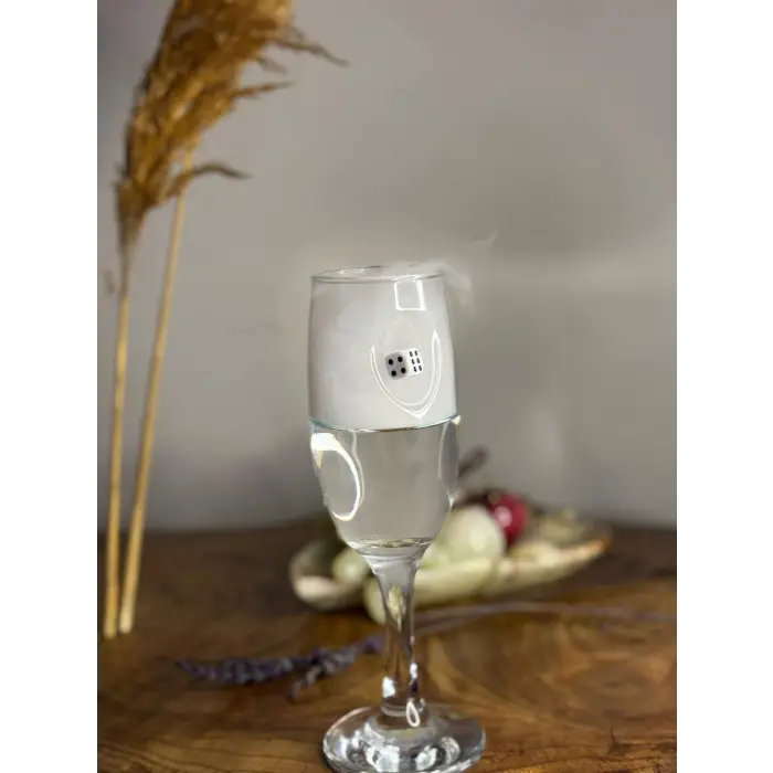 ŞAMPANYA KADEHİ ZAR FİGÜRLÜ 2Lİ