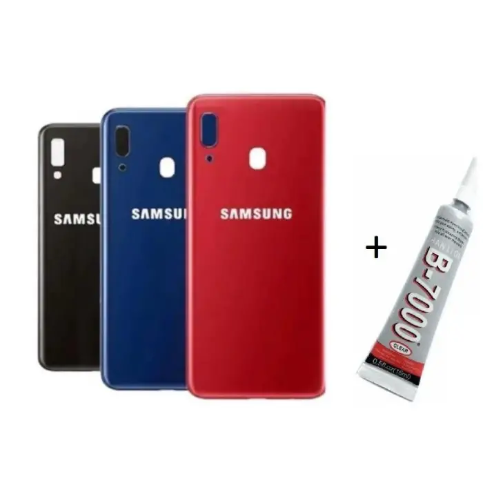 SAMSUNG A20 Arka Batarya Pil Kapağı KIRMIZI (B7000