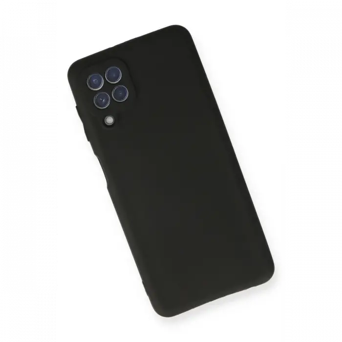 Samsung Galaxy A22 Kılıf First Silikon - Siyah