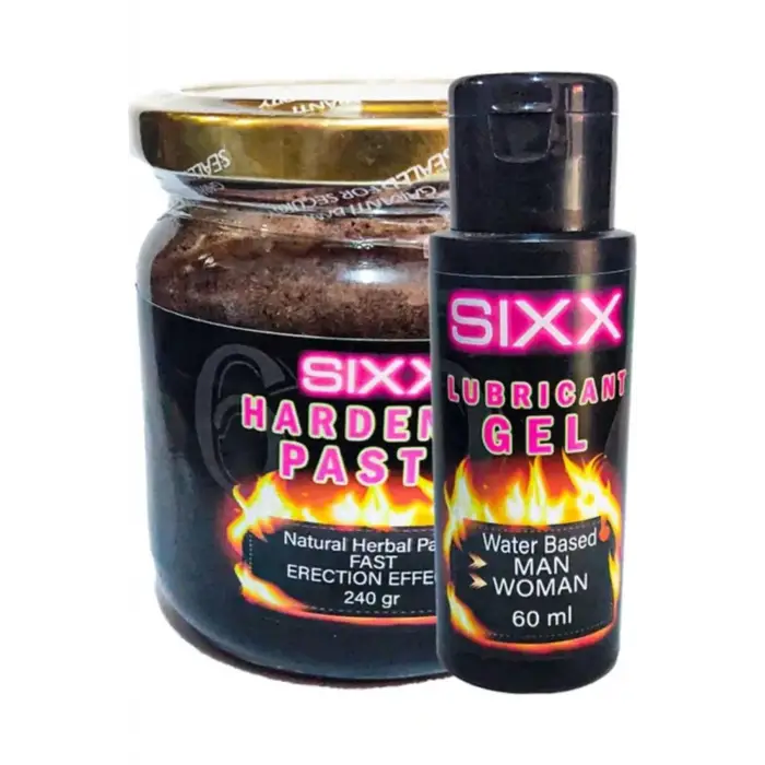 Sixx Lubricant Kayganlaştırıcı Jel 60 ml Herbal Paste Doğal Macun 240 gr