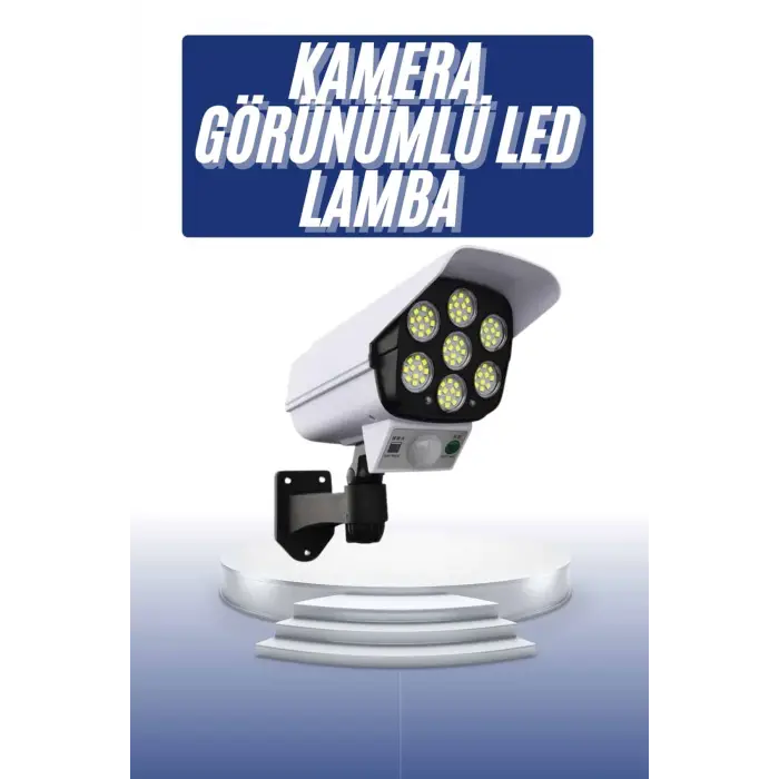 Solar Bahçe Lambası Uzaktan Kumandalı Kamera Görünümlü Hareket Sensörlü