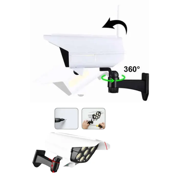 Solar Bahçe Lambası Uzaktan Kumandalı Kamera Görünümlü Hareket Sensörlü