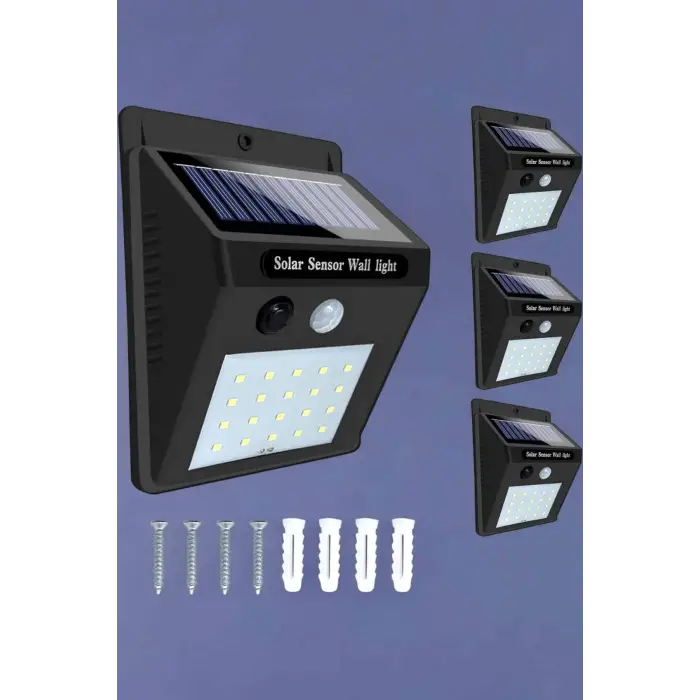 Solar Lamba Giriş, Bahçe Yol Avlu Hareket Sensörlü Led Parlak Gece Su Geçirmez