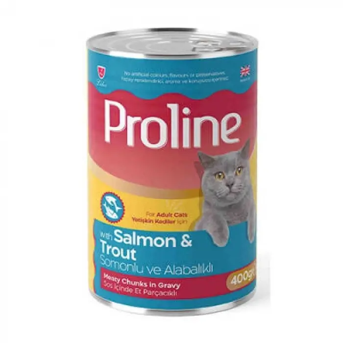 Somonlu ve Alabalıklı Sos İçinde Gravy Yetişkin Kedi Konservesi 6 Adet 400 Gr