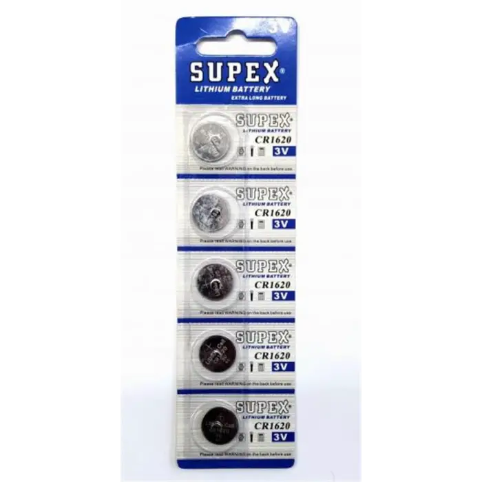 Supex CR1620-C5 3V Lityum Düğme Pil 5li Paket