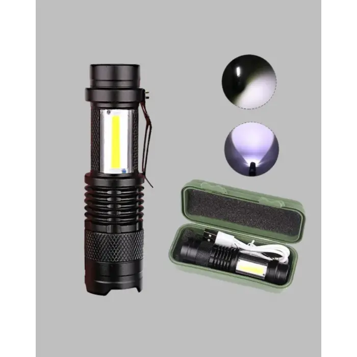 Suya Dayanıklı 4 Modlu Mini LED El Feneri