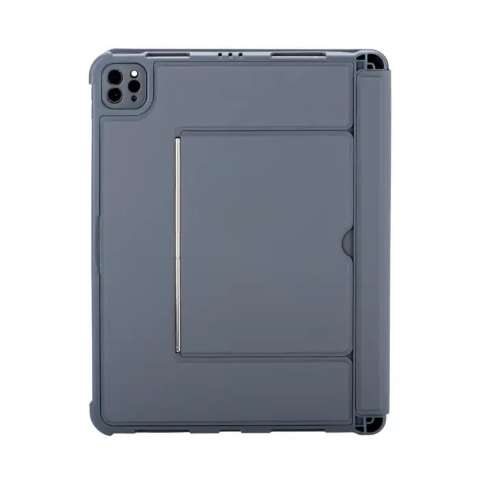 T5510D iPad Pro 13 (2024) Kılıf Palermo Ledli Klavyeli Standlı Tablet Kılıfı - Siyah