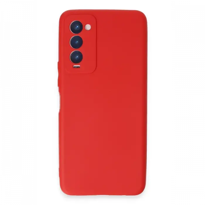 Tecno Camon 18 Kılıf First Silikon - Kırmızı