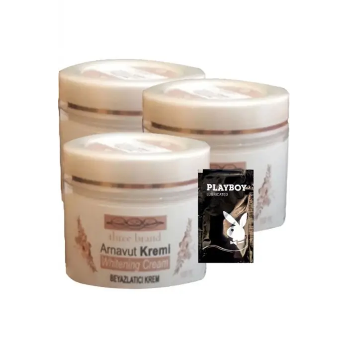 Three Brand Arnavut Kremi 3lü Adet Whitens Cream Kremi 100 ml + 1 Adet Jel Hediye