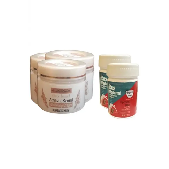 Three Brand Vücut Kremi 100 ml Arnavut Kremi3 Adet + Rus Merhemi 50 ml 2 Adet