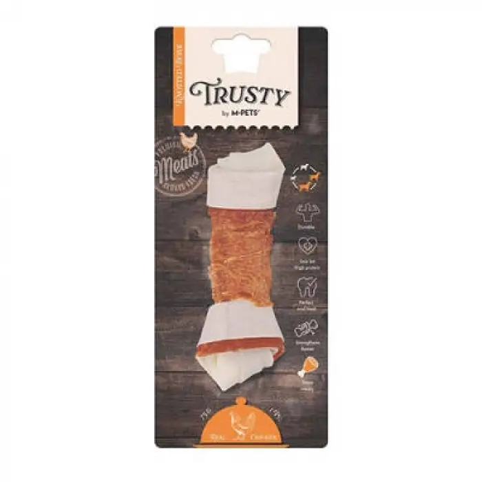 Trusty Extra Tavuklu Düğümlü Kemik Köpek Ödülü 75 Gr 15,3 Cm
