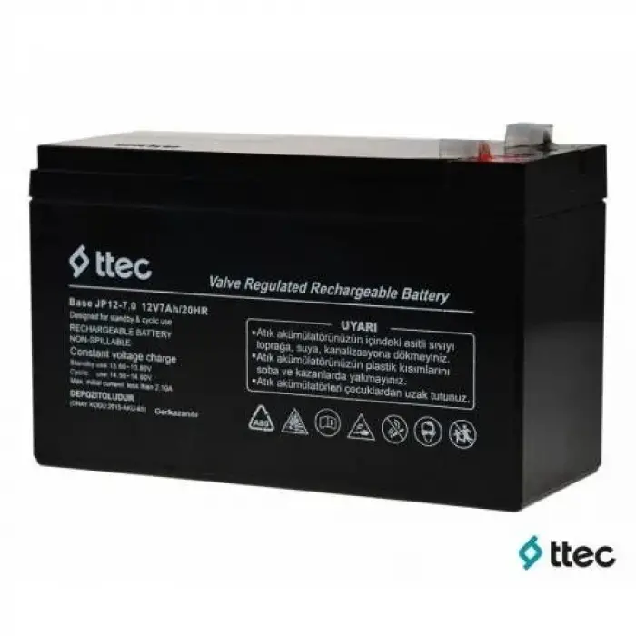 Ttec Base 12V 7 Ah Kuru Tip Bakımsız Akü