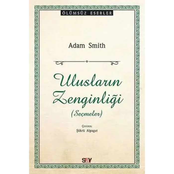 Ulusların Zenginliği (Seçmeler)