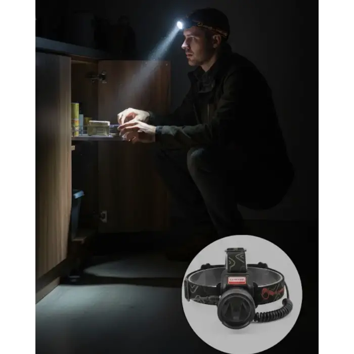 USB Type C Şarjlı Sensörlü Kafa Lambası Uzun Ömürlü Batarya