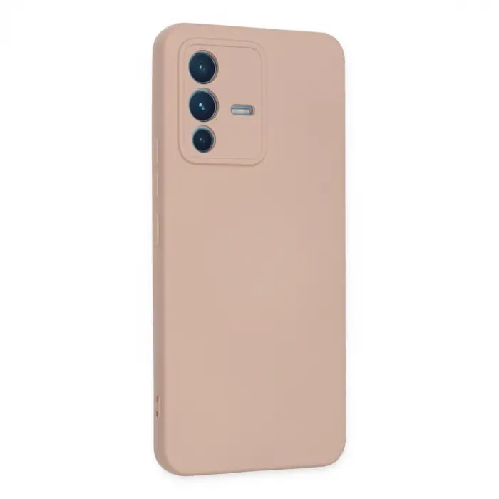 V23 5G Kılıf Nano içi Kadife Silikon - Pudra
