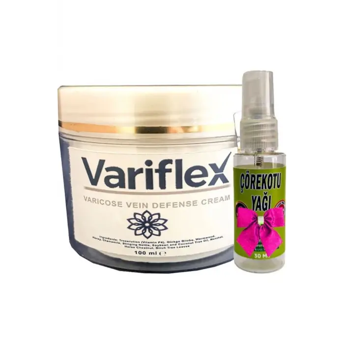 Variflex Krem Bacak Bakımı 100 ml Waris Kremi+ Hediye 30 ml Çörek Otu  Yağı