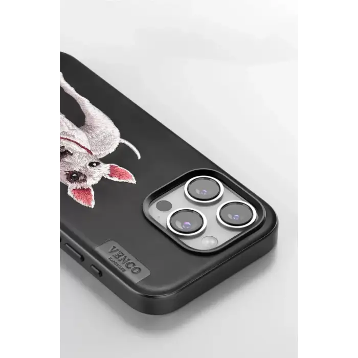 Venco Apple iPhone 15 Pro Max Perma Desenli Kapak - Lacivert
