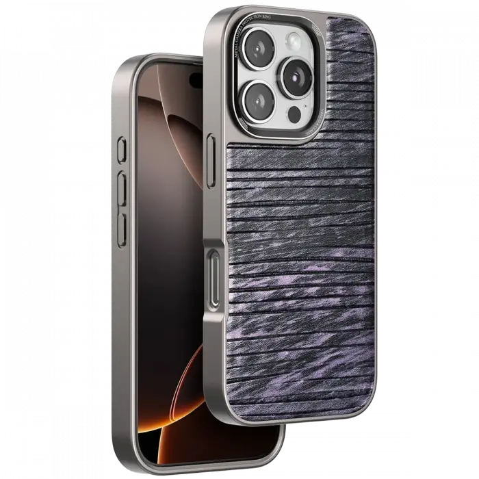 Venco Apple iPhone 16 Pro Max Wave Kapak - Derin Mor